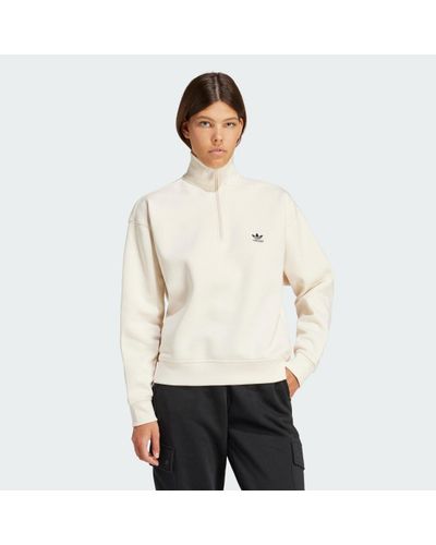 adidas Essentials 1/2 Zip Sweatshirt - White