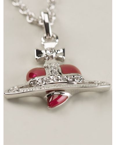 Vivienne Westwood Red Heart Necklace 2024 | favors.com