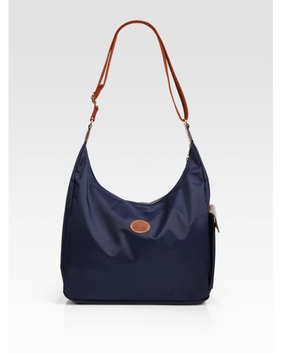 Longchamp Le Pliage Hobo Bag in Navy (Blue) | Lyst