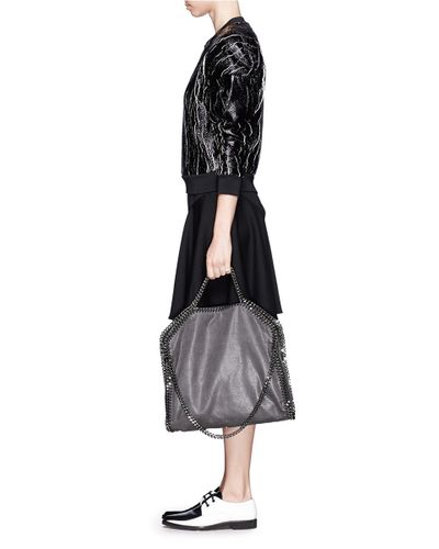 Stella McCartney 'falabella' Shaggy Deer Foldover Chain Tote in Stella McCartney 'falabella' Shaggy Deer Foldover Chain Tote in