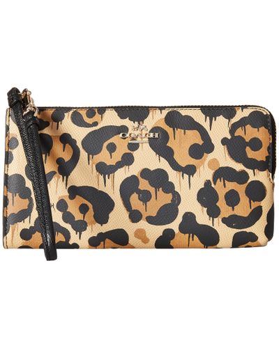 coach wallet leopard print