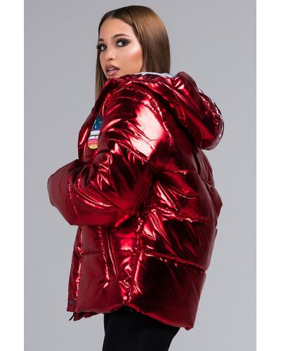 Champion limited edition 3 patch metallic puffer jacket deals