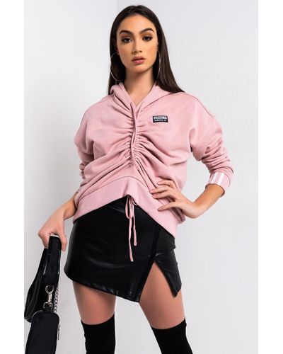 ruched hoodie jogger set
