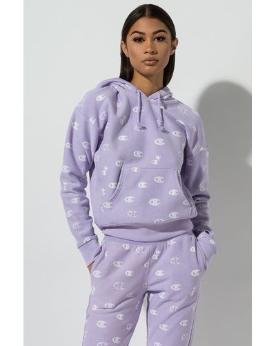 light purple champion hoodie women's 