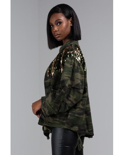 glitter camo jacket
