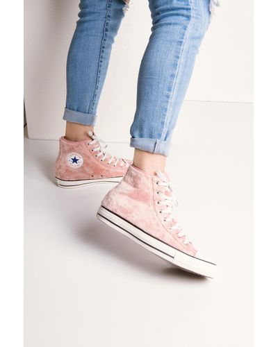 fuzzy high top converse