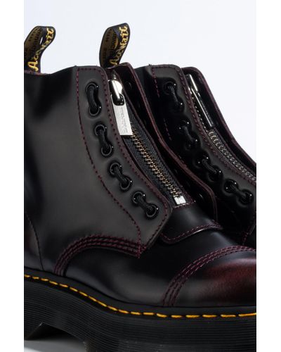 sinclair zip boots cherry red arcadia