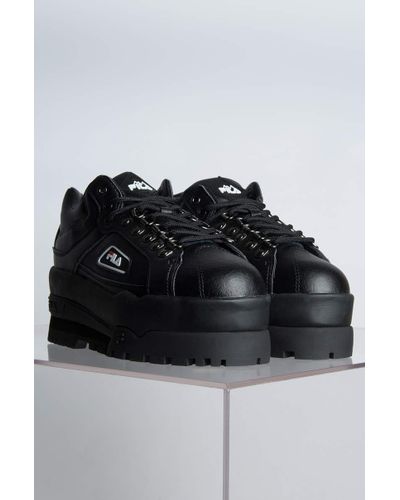 fila black platform trainers