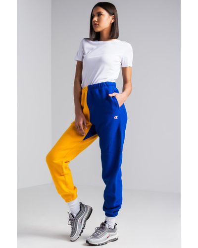 champion reverse weave colorblock joggers