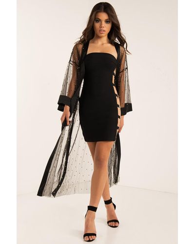 mesh duster coat