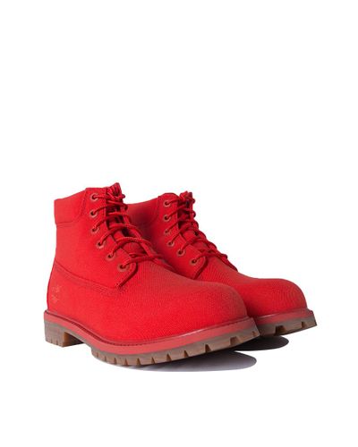 red checkered timberlands