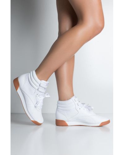 Reebok Denim F/s Hi White Gum Sneakers - Lyst