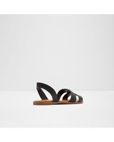 aldo flat black sandals