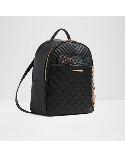 aldo black backpack purse