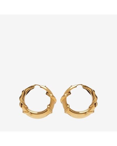 Alexander McQueen Gold Snake Hoop Earrings - Metallic
