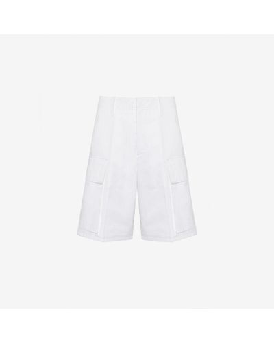 Alexander McQueen Cargo Shorts - White