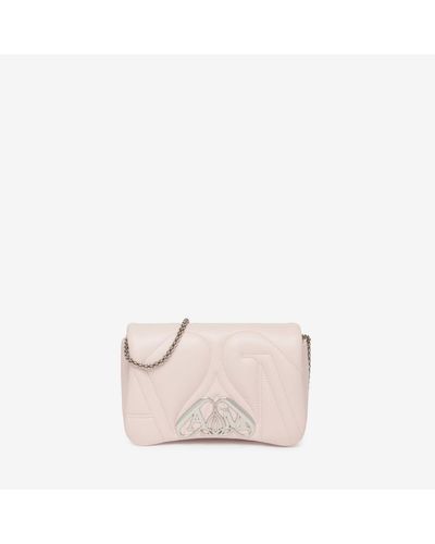 Alexander McQueen Pink The Seal Mini Bag - White