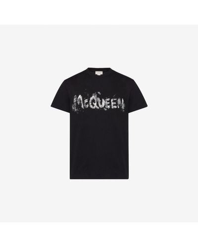 Alexander McQueen Black Mcqueen Graffiti T-shirt