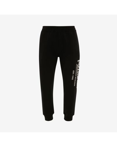 Alexander McQueen Black Mcqueen Graffiti joggers