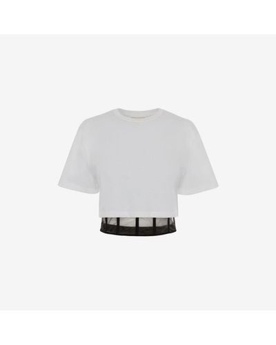 Alexander McQueen コルセット Tシャツ - ホワイト