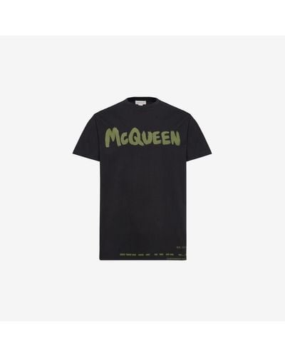 Alexander McQueen Mcqueenグラフィティ Tシャツ - ブラック