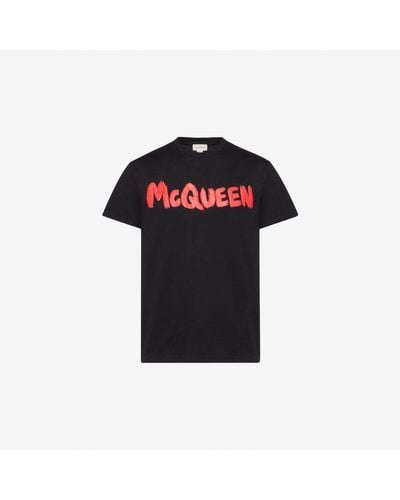 Alexander McQueen Mcqueenグラフィティ Tシャツ - ブラック