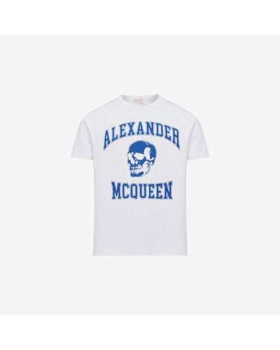 Alexander McQueen バーシティ Tシャツ - ブルー