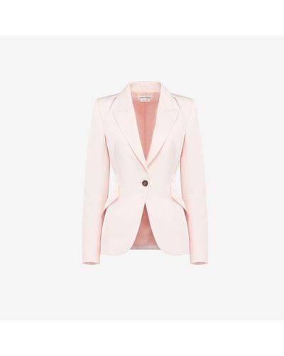 Alexander McQueen Pink Slashed Single-breasted Jacket
