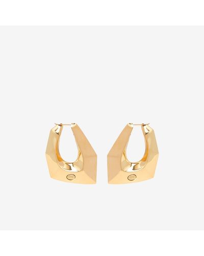 Alexander McQueen Gold Modernist Earrings - Metallic
