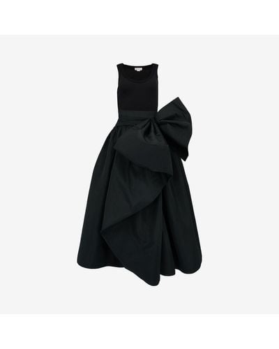 Alexander McQueen ハイブリッド ボウ ドレス - ブラック