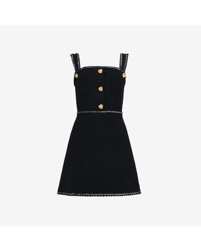 Alexander McQueen Embellished Tweed Minidress - Black