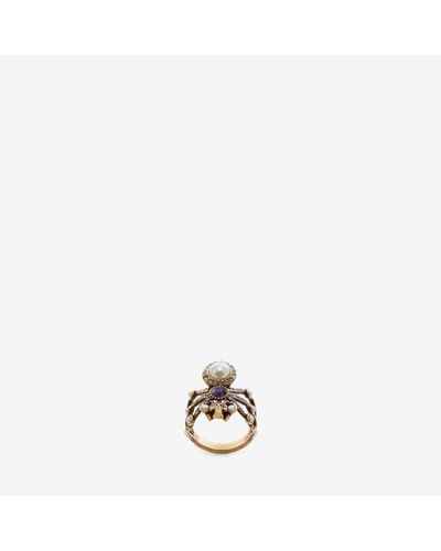 Alexander McQueen Gold Spider Ring - Metallic