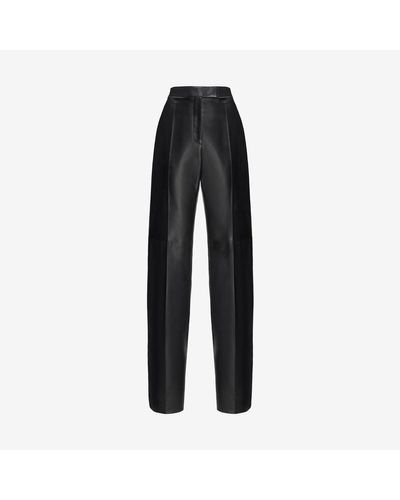 Alexander McQueen Leather Trousers - Black