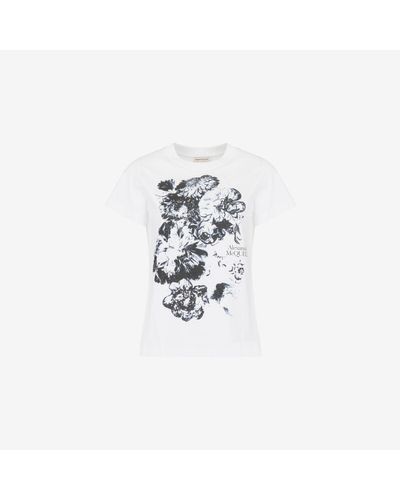 Alexander McQueen Chiaroscuro Fitted T-shirt - White