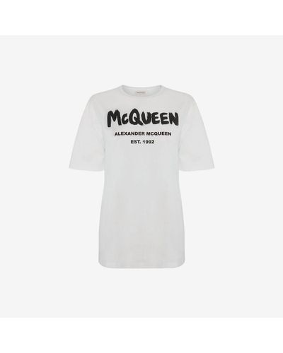 Alexander McQueen Mcqueen グラフィティ Tシャツ - ホワイト