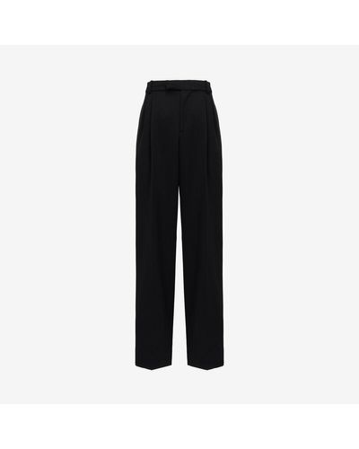 Alexander McQueen Pleated baggy Trousers - Black