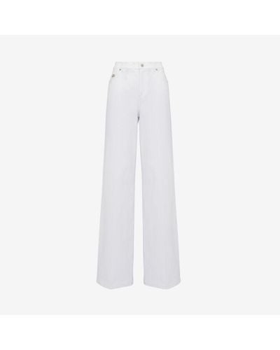 Alexander McQueen Wide Jeans - White