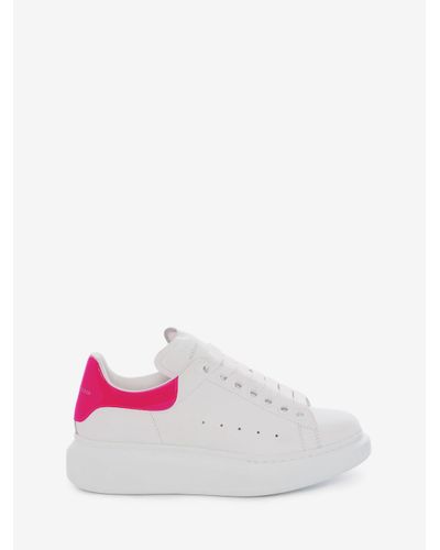 alexander mcqueen pink leather sneakers