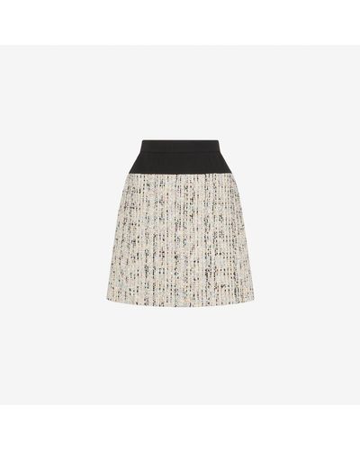 Alexander McQueen Multicoloured Hybrid Tweed Mini Skirt