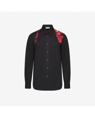 Alexander McQueen Wax Flower Harness Shirt - Black