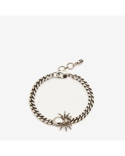 Alexander McQueen Silver Spider Chain Bracelet - Metallic