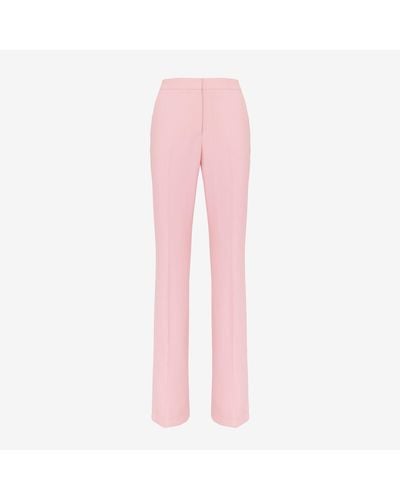 Alexander McQueen Pink High-waisted Narrow Bootcut Trousers