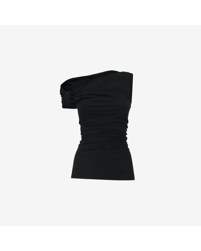 Alexander McQueen Asymmetric Knot Top - Black