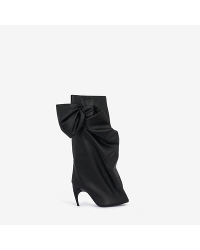 Alexander McQueen Armadillo Bow Boot - Black