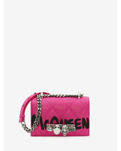 Alexander McQueen Pink Mini Jewelled Satchel