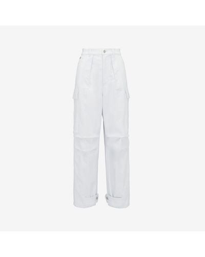 Alexander McQueen Military Cargo Jeans - White