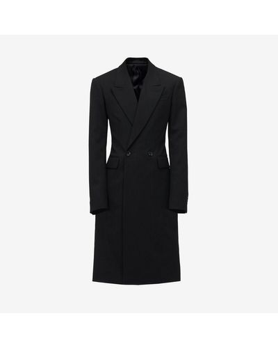 Alexander McQueen Double-breasted Tailored Coat - Black