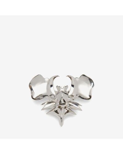 Alexander McQueen Orchid Ring - Metallic