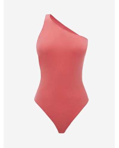 Alexander McQueen Asymmetric Scuba Bodysuit - ピンク