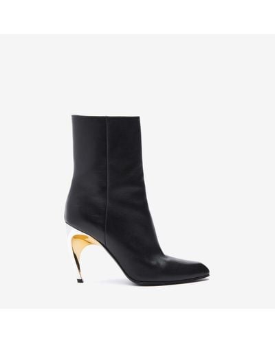 Alexander McQueen Black Armadillo Ankle Boot
